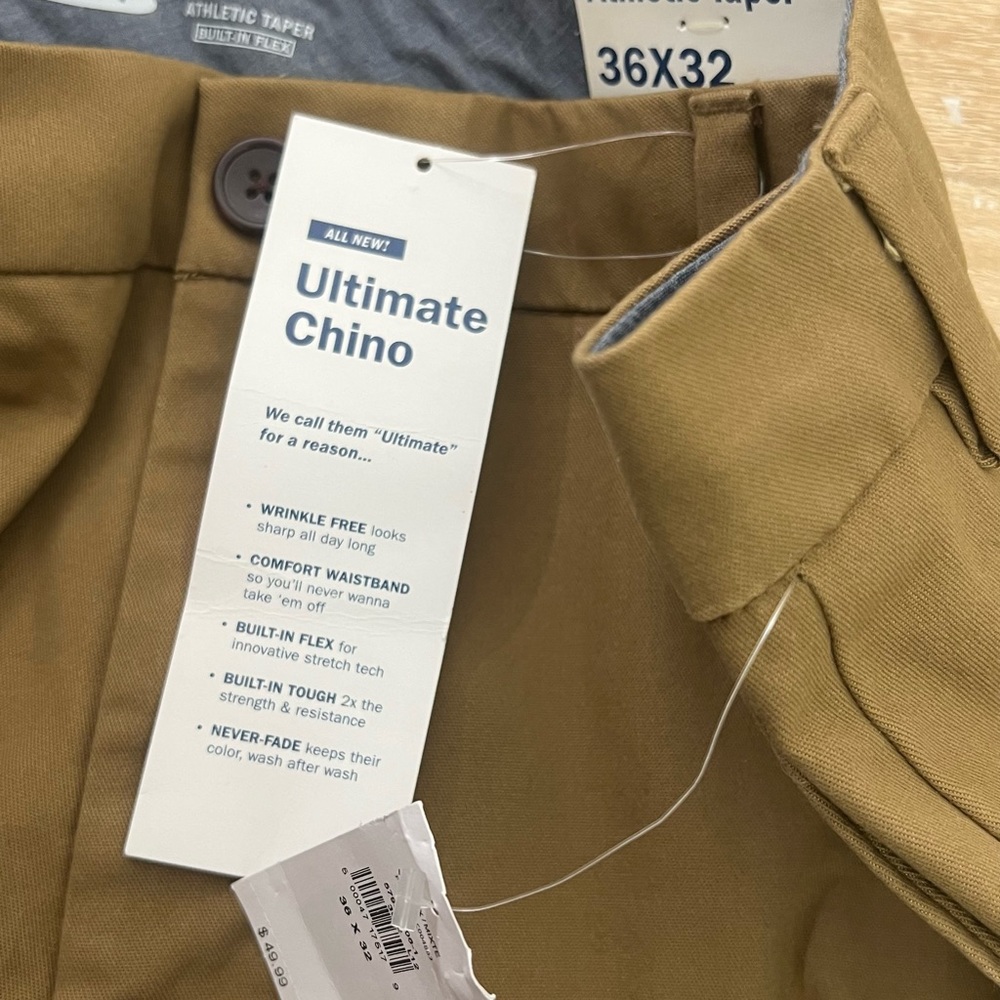 Old Navy Men's tan ultimate chino pants size 36x32 - Picture 4 of 5